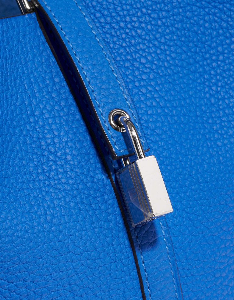TÚI Hermès Picotin 22 Taurillon Clemence Blue Hydra