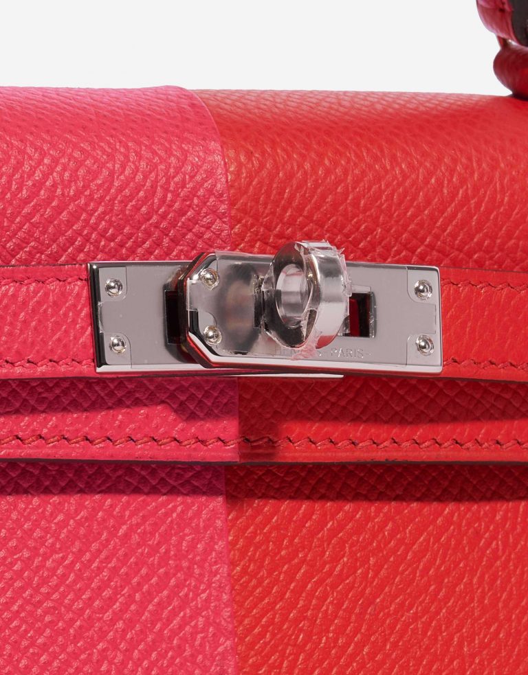 TÚI Hermès Kelly Mini Epsom Rose Extreme Rouge de Coeur Blue Zanzibar