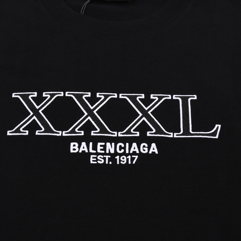 ÁO BALENCIAGA XXXL EST 1917 T SHIRT BLACK