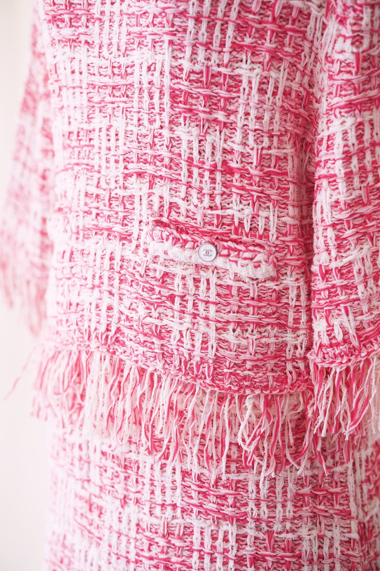 BỘ ĐỒ CHANEL MÀU HỒNG TWEED PINK MID DRESS High Classy