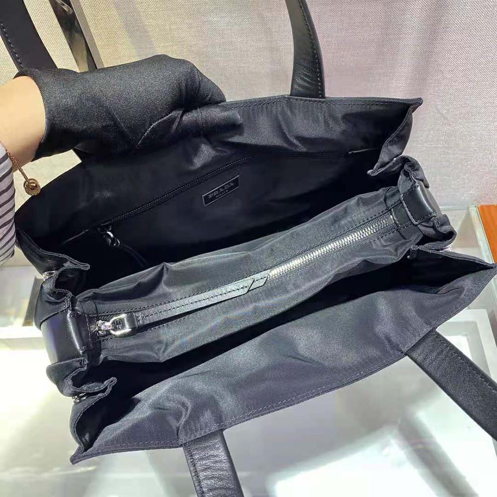 TÚI Prada Quilted Nylon Tote Bag-Black