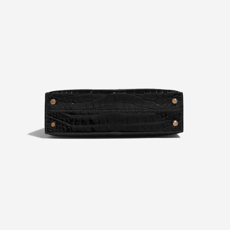 TÚI Hermès Kelly Mini Alligator Black Gold Buckle khóa vàng