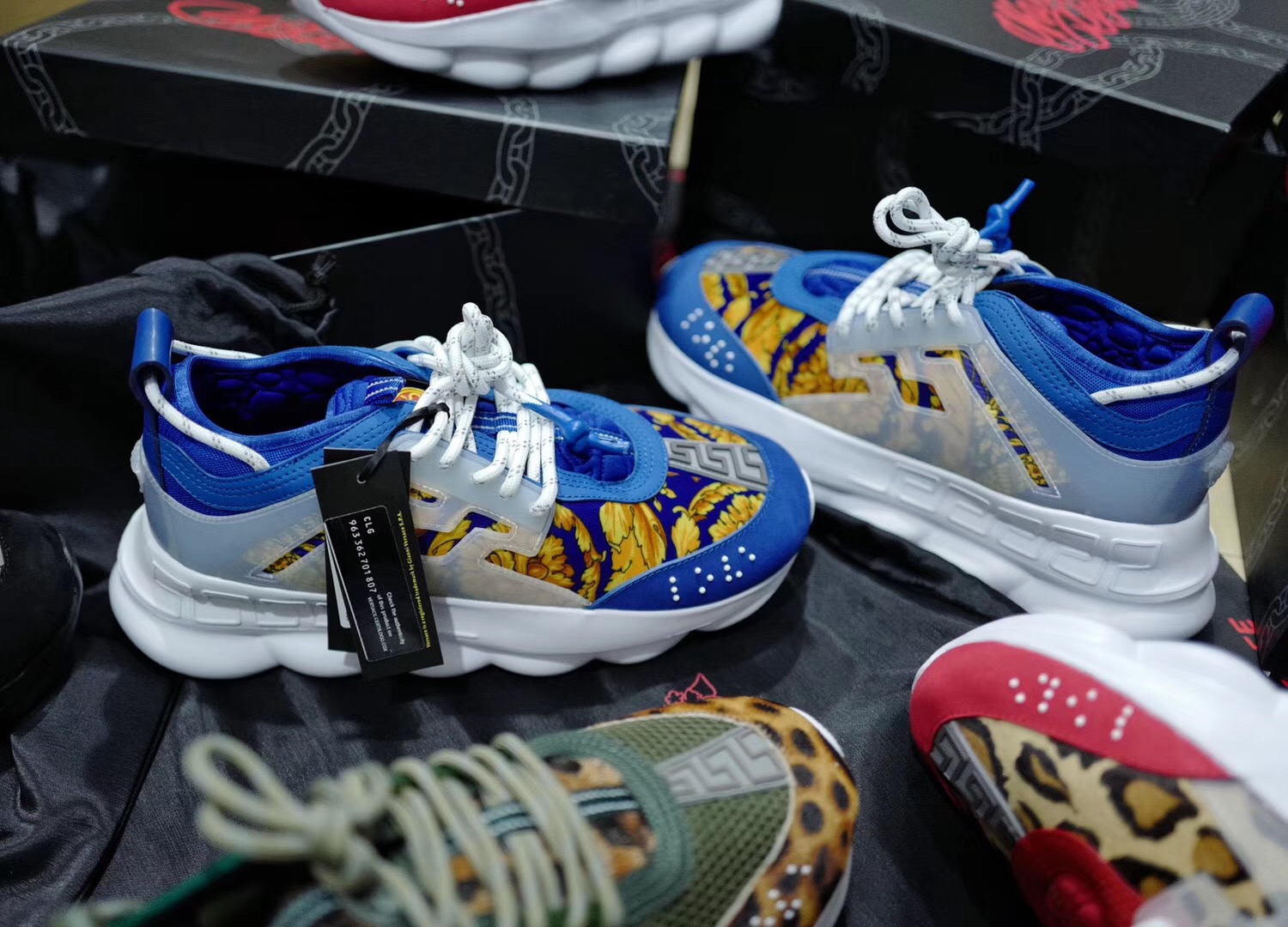 GIÀY Versace Chain Reaction Sneakers