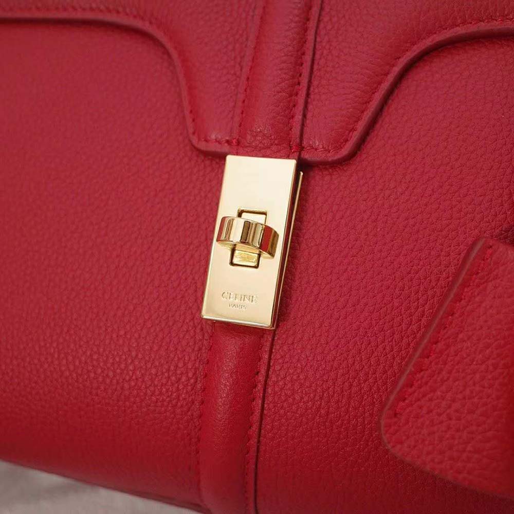 TÚI Celine Women Small 16 Bag in Grained Calfskin-Black