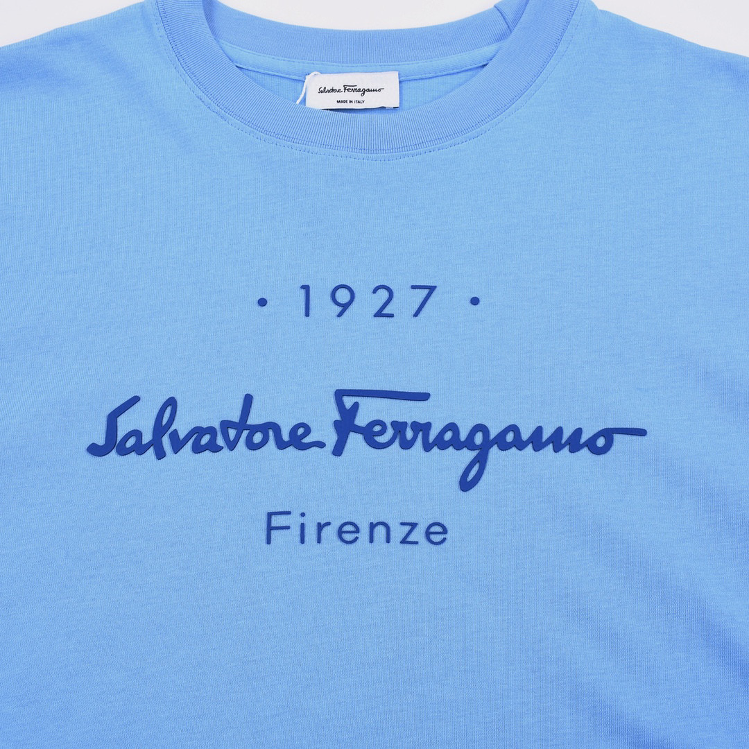 ÁO SALVATORE FERRAGAMO T SHIRT BLUE