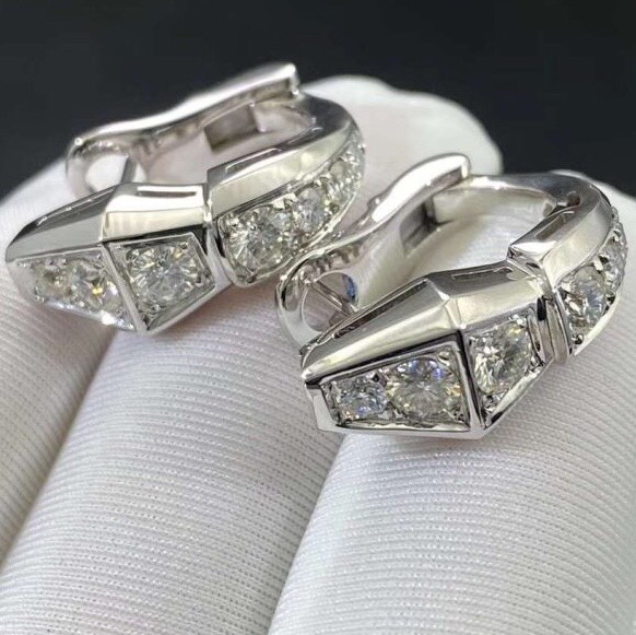 BÔNG TAI BVLGARI SERPENTI VIPER DIAMOND AND WHITE GOLD 18K