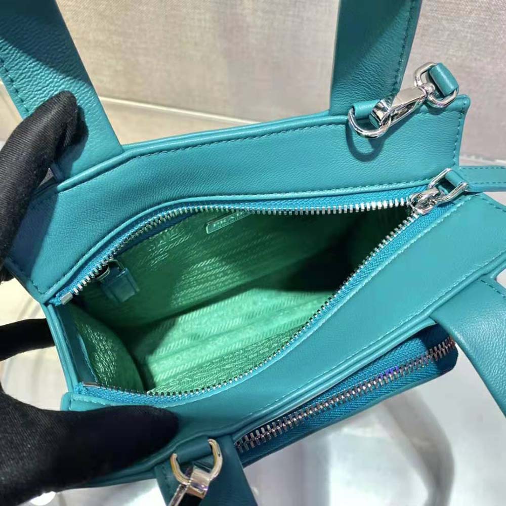TÚI PRADA Nappa Leather Tote Bag-Lime