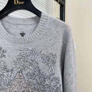 ÁO Dior Chez Moi Sweater Gray Cashmere