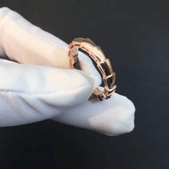 NHẪN BVLGARI SERPENTI WEDDING BAND RING ROSE GOLD 18K