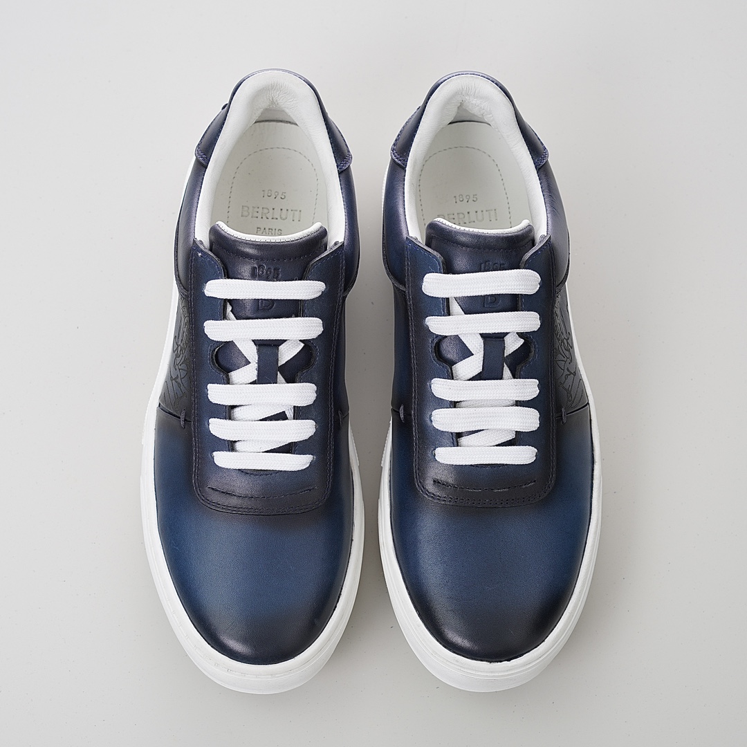 GIÀY BERLUTI PATINA LEATHER SNEAKER SHOES AAA