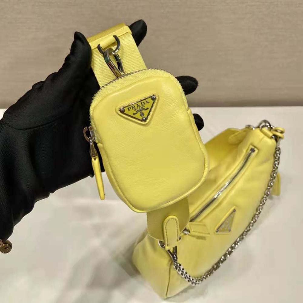 TÚI Prada Women Padded Nappa-Leather Prada Re-Edition 2005 Shoulder Bag-Yellow