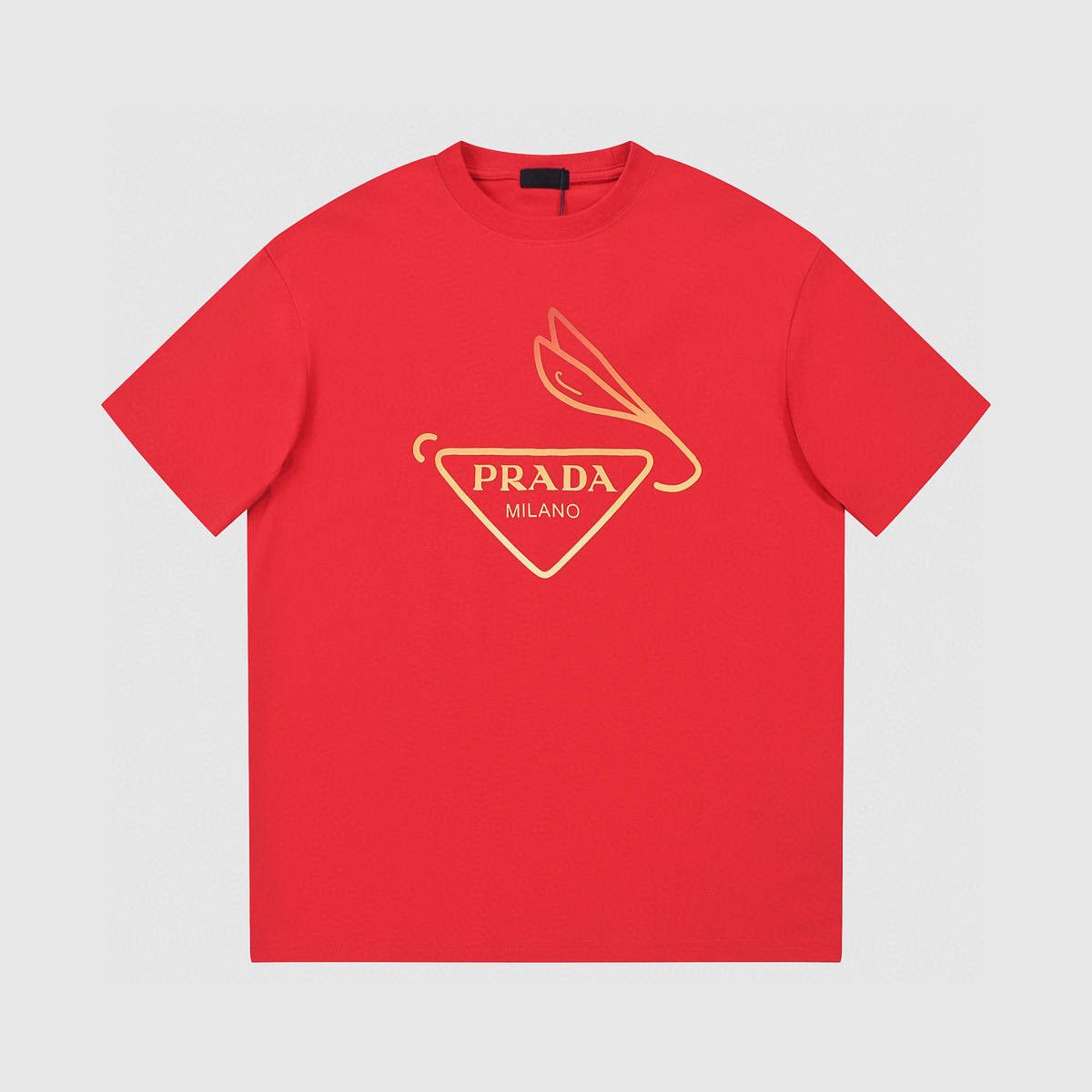 ÁO PRADA MILANO print cotton jersey T-shirt