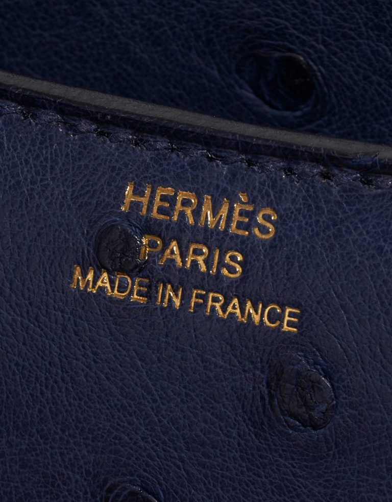 TÚI Hermès Constance 18 Ostrich Bleu Saphir Gold Buckle khóa vàng,da đà điểu