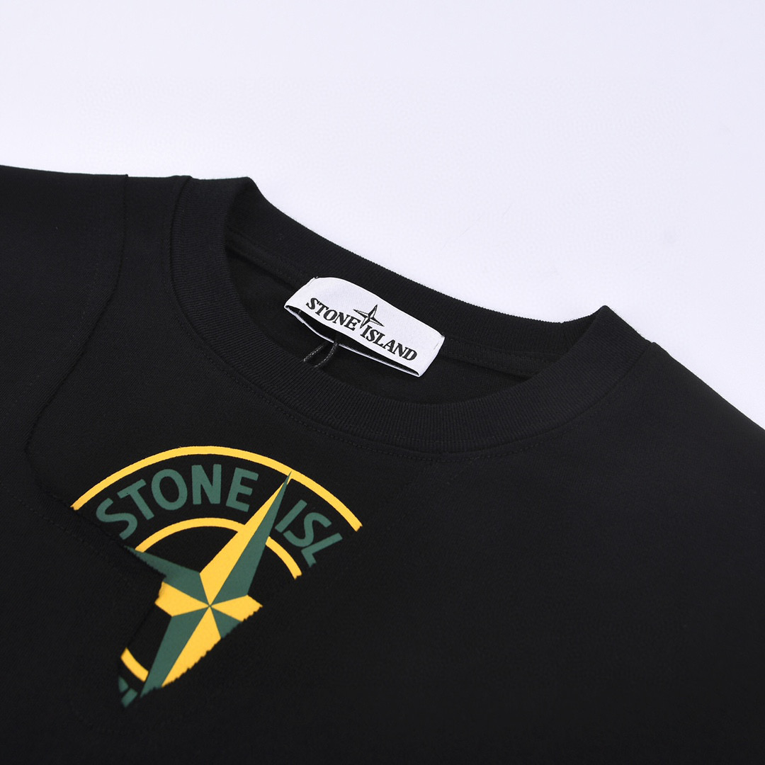 ÁO STONE ISLAND print cotton jersey T-shirt