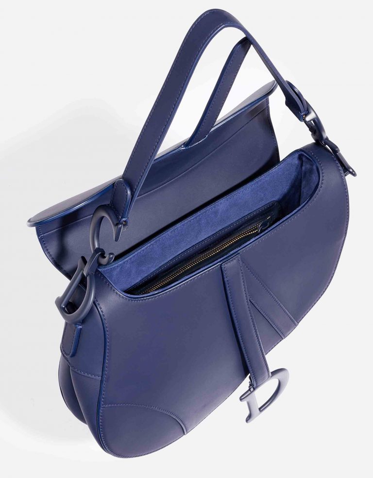 TÚI Dior Saddle Medium Calf Ultramatte Blue