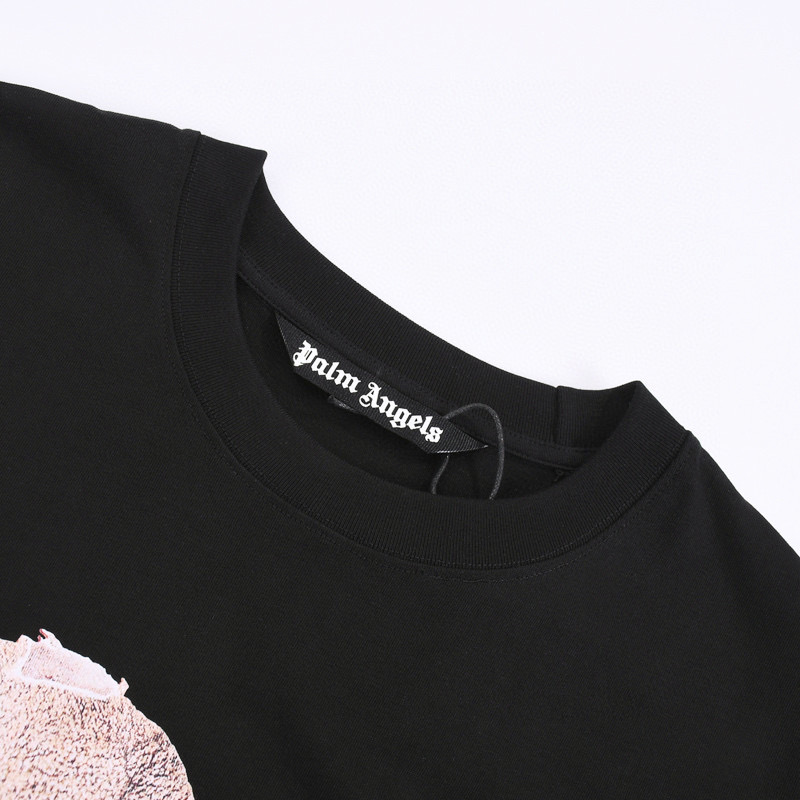 ÁO PALM ANGELS TEDDY LOGO T SHIRT BLACK