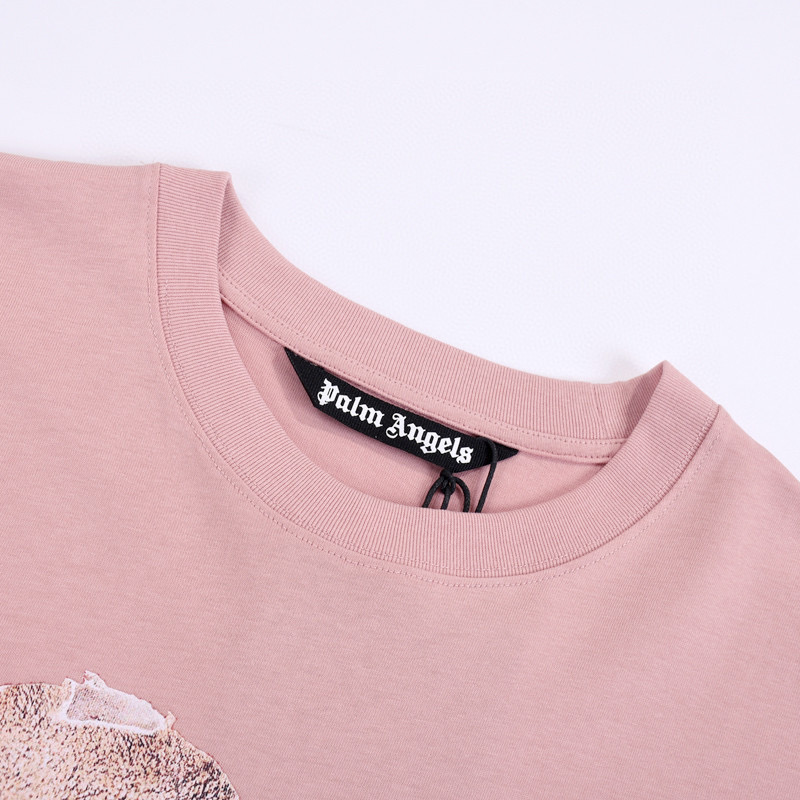 ÁO PALM ANGELS TEDDY LOGO T SHIRT PINK