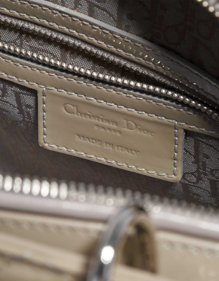 TÚI Dior Lady Large Patent Leather Gris