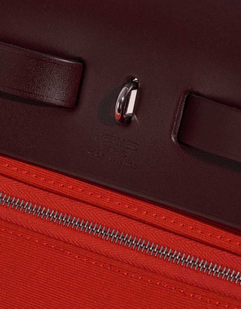 TÚI Hermès Herbag 31 Toile Vache Hunter Cuivre Orange Mécano Rouge Sellier
