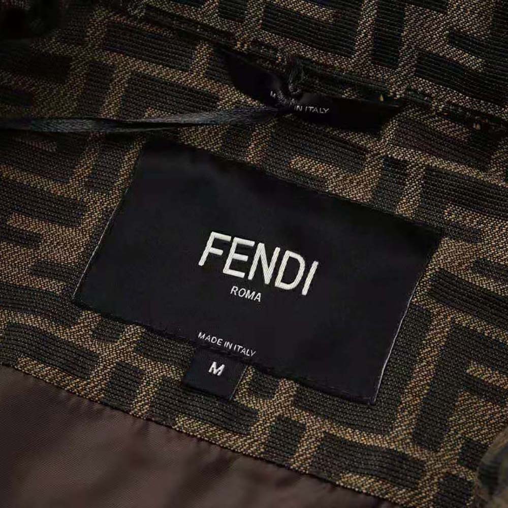 ÁO Fendi Blouson Brown Fabric Jacket