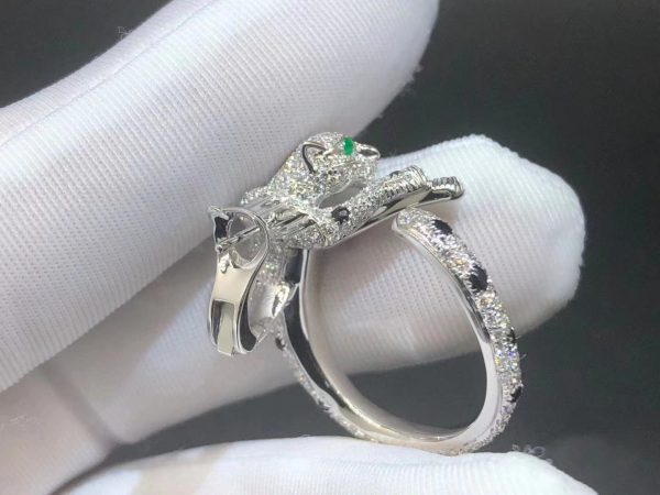 Bông tai Cartier 3.11CT Diamond Panthère de Cartiervàng trắng 18K