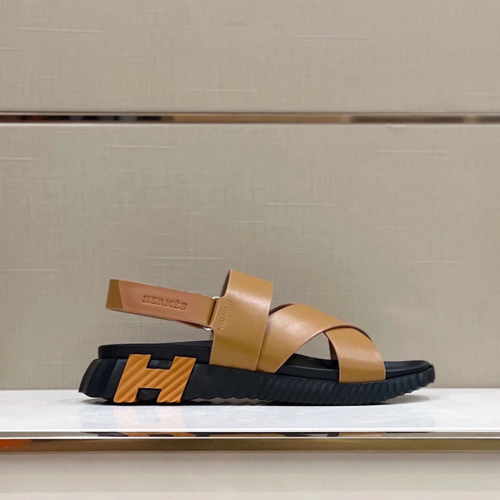 DÉP HERMES Electric sandal Brown