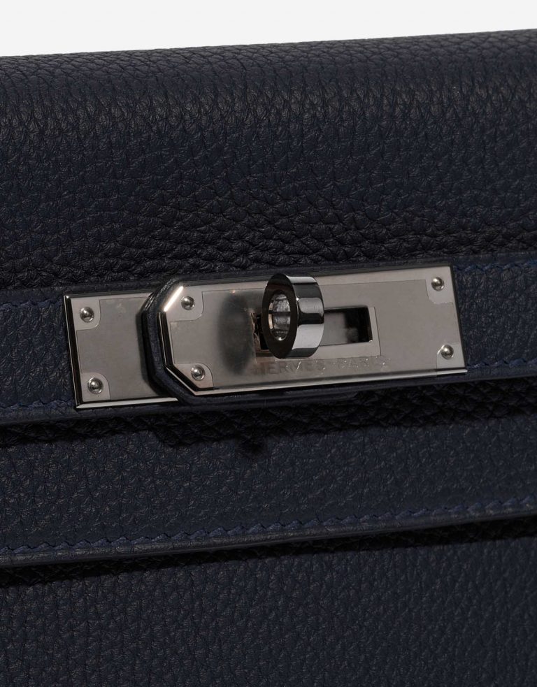 TÚI Hermès Kelly 28 Togo Bleu Nuit Silver Buckle khóa trắng
