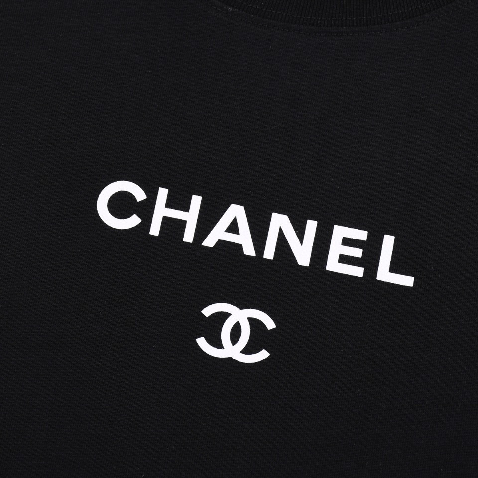 ÁO CHANEL print cotton jersey T-shirt