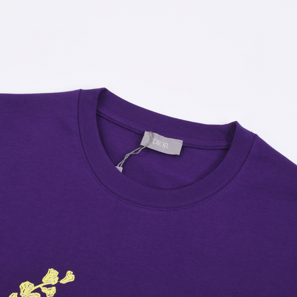 ÁO CHRISTIAN DIOR FLOWER T SHIRT PURPLE