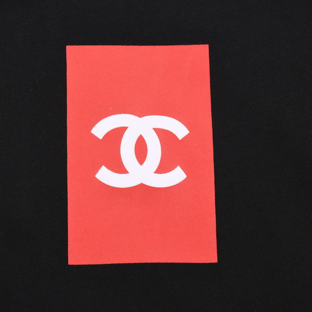 ÁO CHANEL print cotton jersey T-shirt