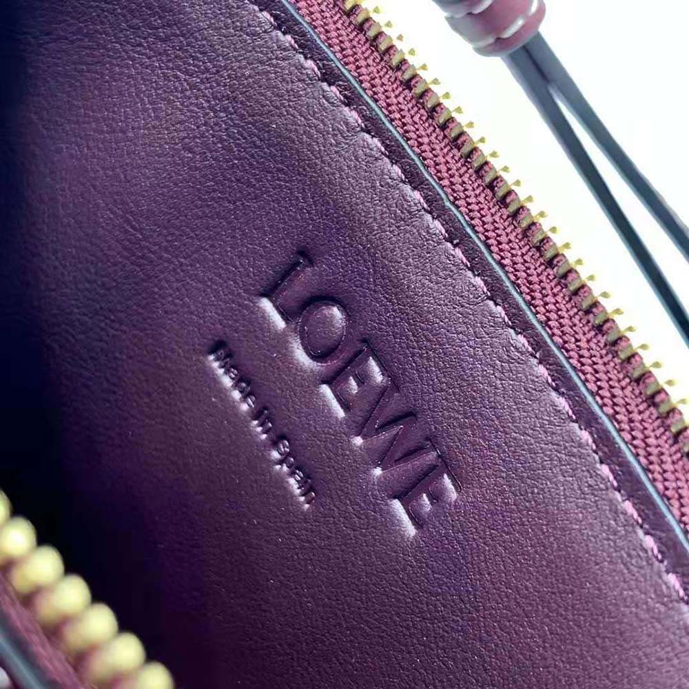 TÚI LOEWE Amazona 19 Square Bag bằng vải Jacquard và da bê đen