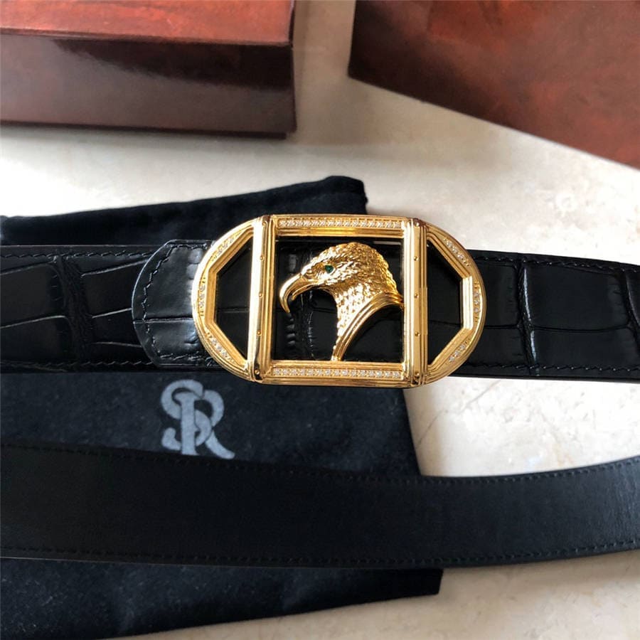 DÂY LƯNG STEFANO RICCI CROCODILE LEATHER DA CÁ SẤU Belt Khóa vàng