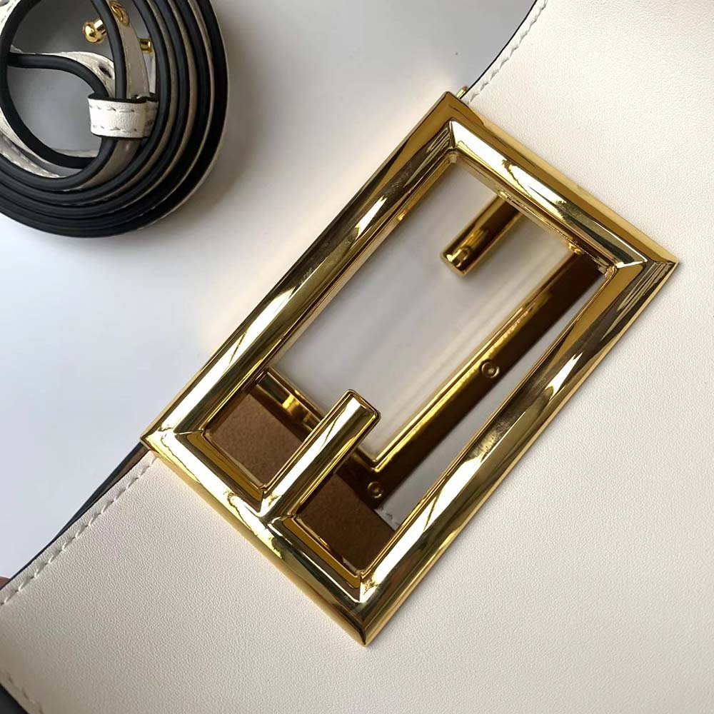 TÚI Fendi Way Medium Made of Camellia-Colored Leather Bag-White