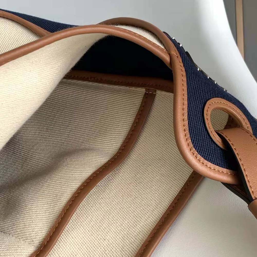TÚI Loewe Hobo Bag in Canvas and Calfskin