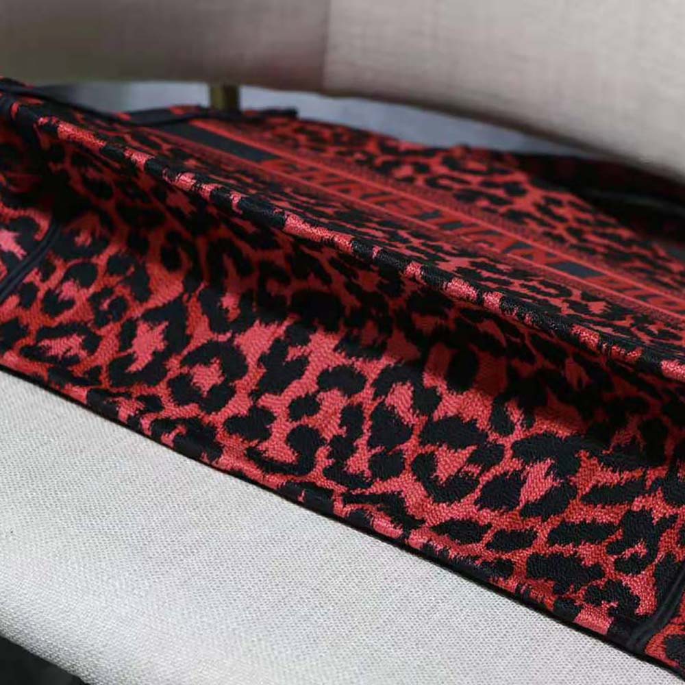 TÚI Dior Women Small Dior Book Tote Raspberry Pop Mizza Embroidery