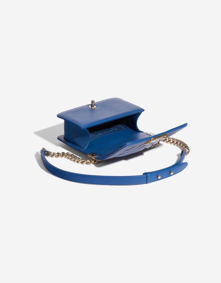 TÚI Chanel Boy Small Calf Blue