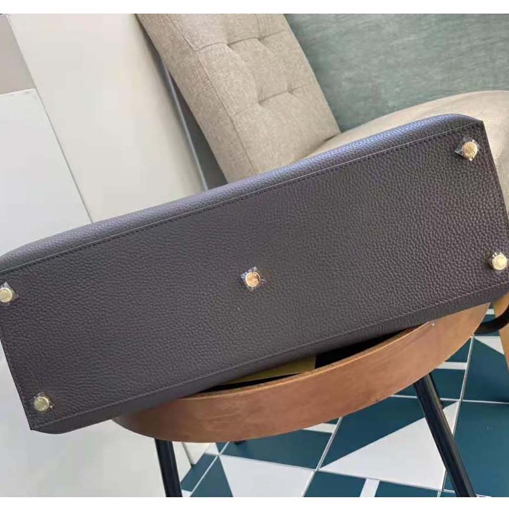 TÚI Fendi Peekaboo Iconic Essential Brown Leather Bag