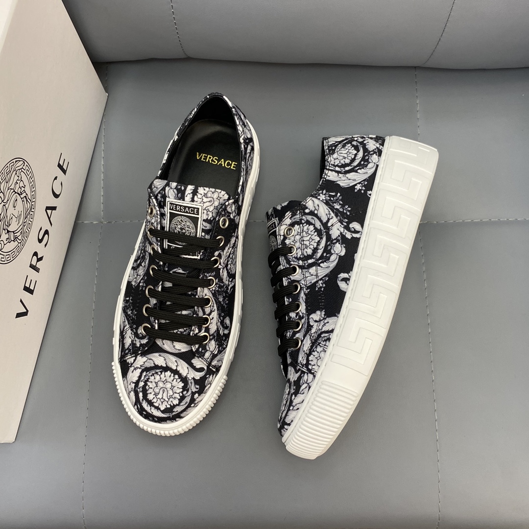 GIÀY VERSACE GRECA SNEAKERS LOW TOP CANVAS