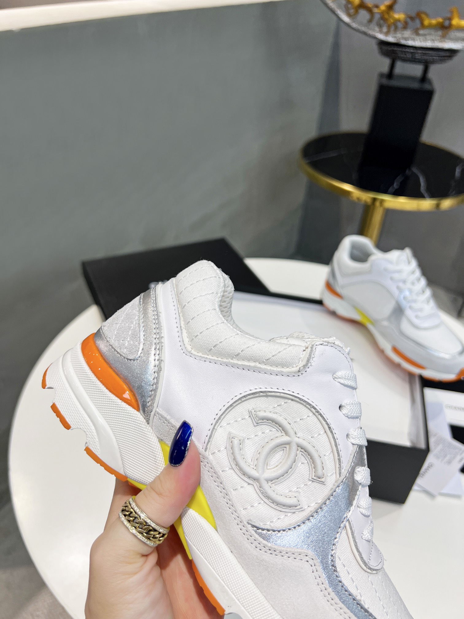 GIÀY CHANEL MULTICOLOR  LOGO SNEAKERS