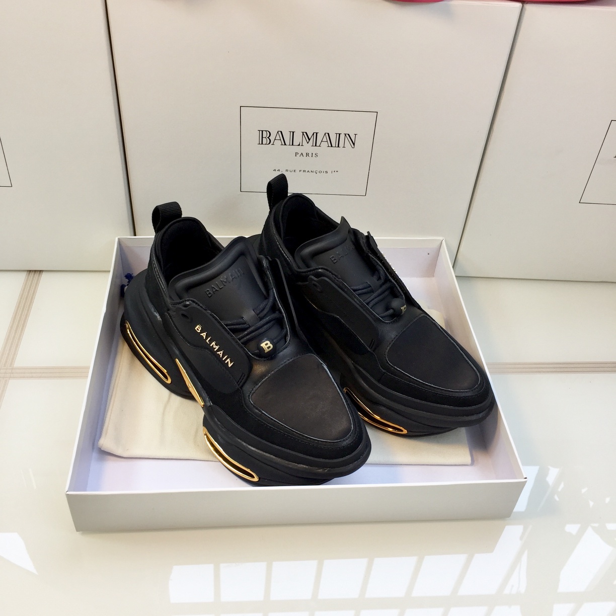GIÀY BALMAIN BLACK SNEAKERS