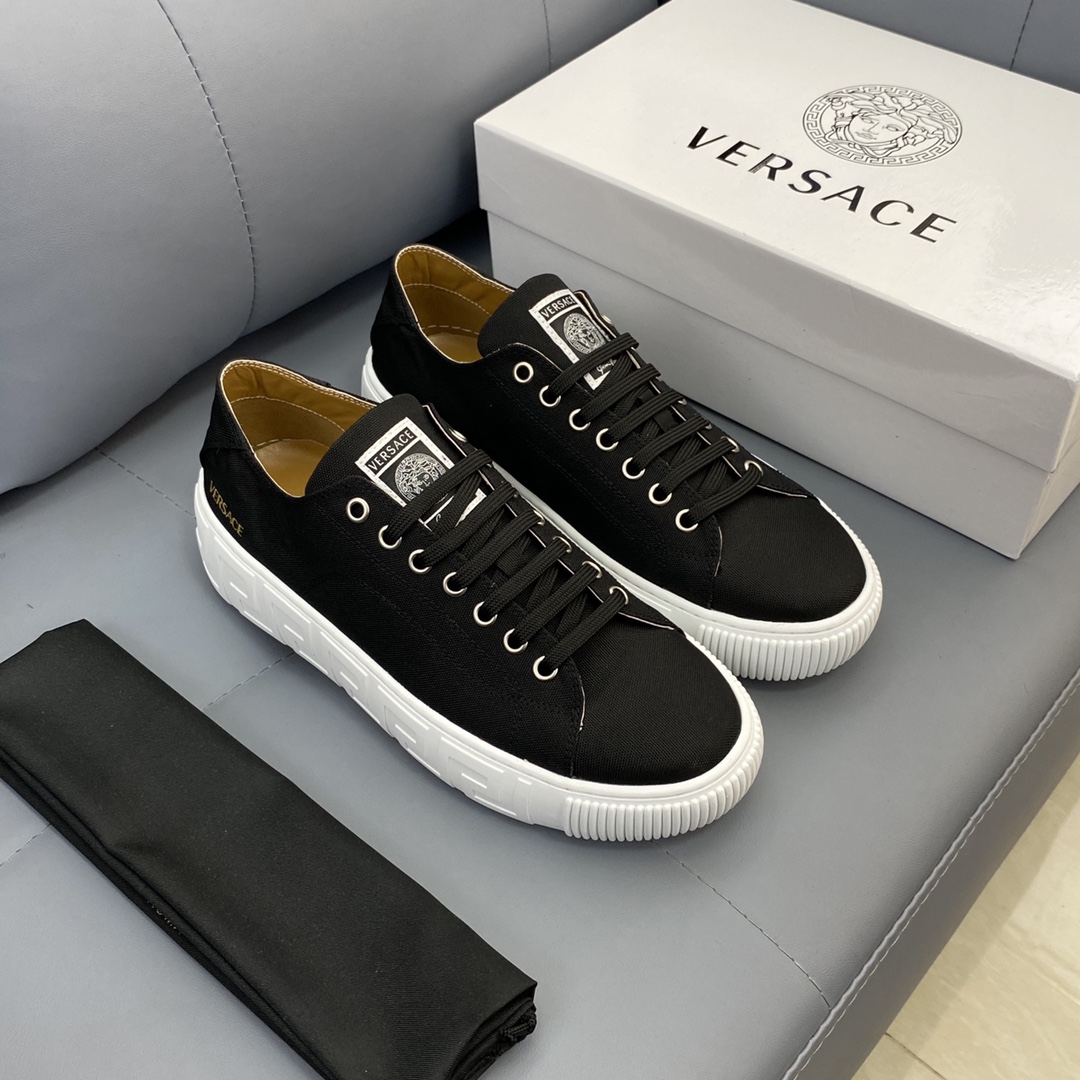 GIÀY VERSACE GRECA SNEAKERS LOW TOP CANVAS