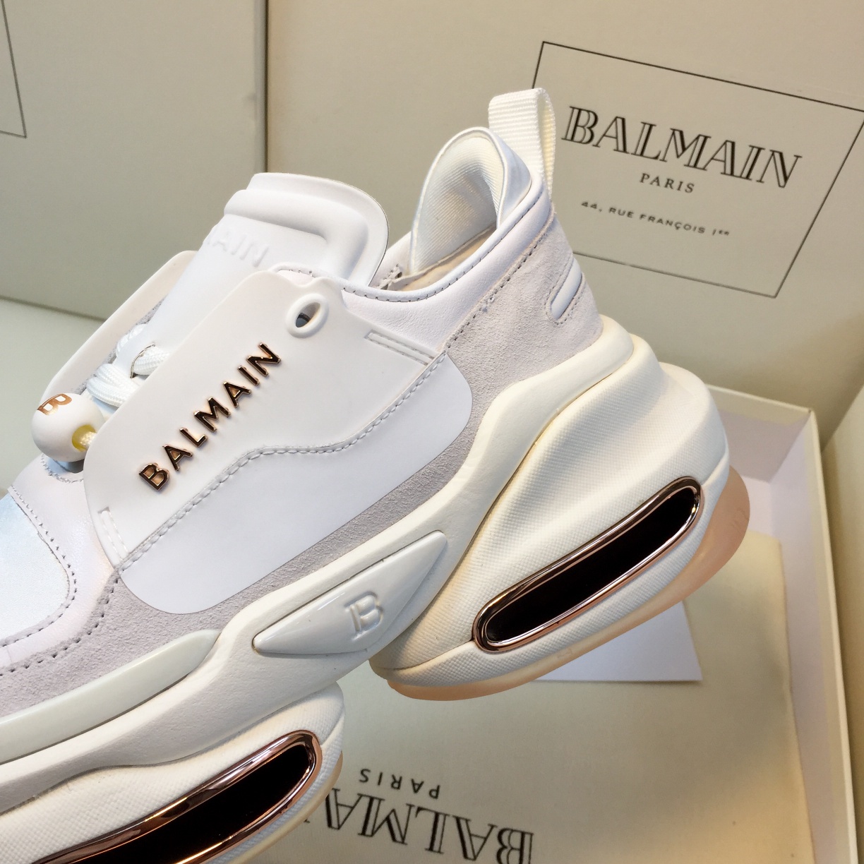 GIÀY BALMAIN WHITE SNEAKERS