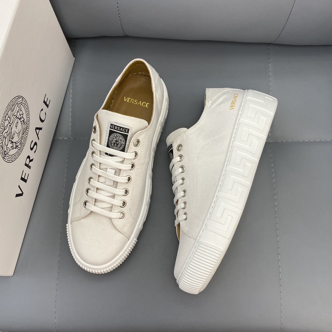 GIÀY VERSACE GRECA SNEAKERS LOW TOP CANVAS