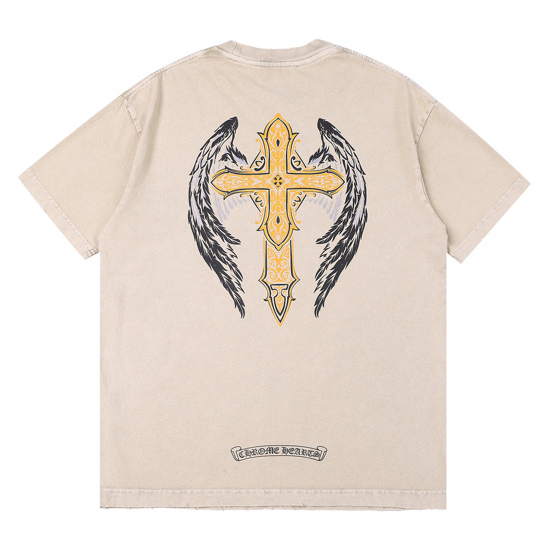 ÁO CHROME HEART print cotton jersey T-shirt
