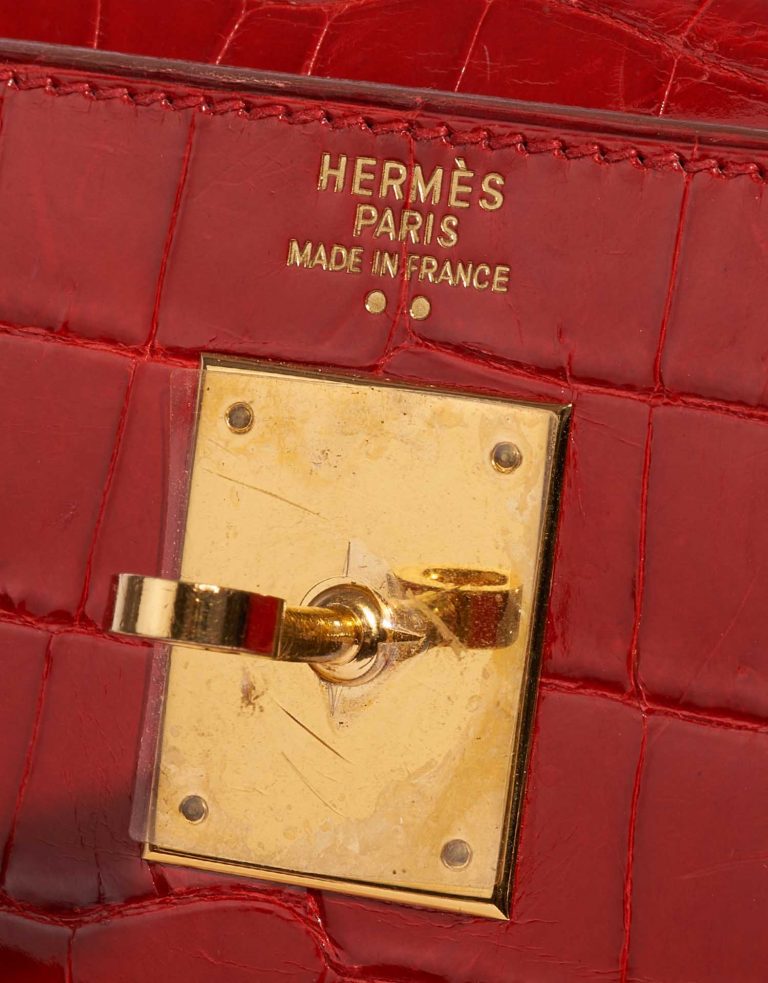 TÚI Hermès Kelly 32 Niloticus Crocodile Braise da cá sấu sông Nile Gold Buckle khóa vàng