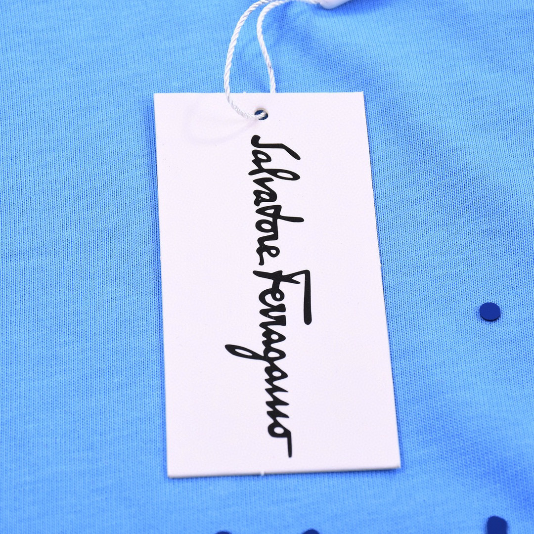 ÁO SALVATORE FERRAGAMO T SHIRT BLUE