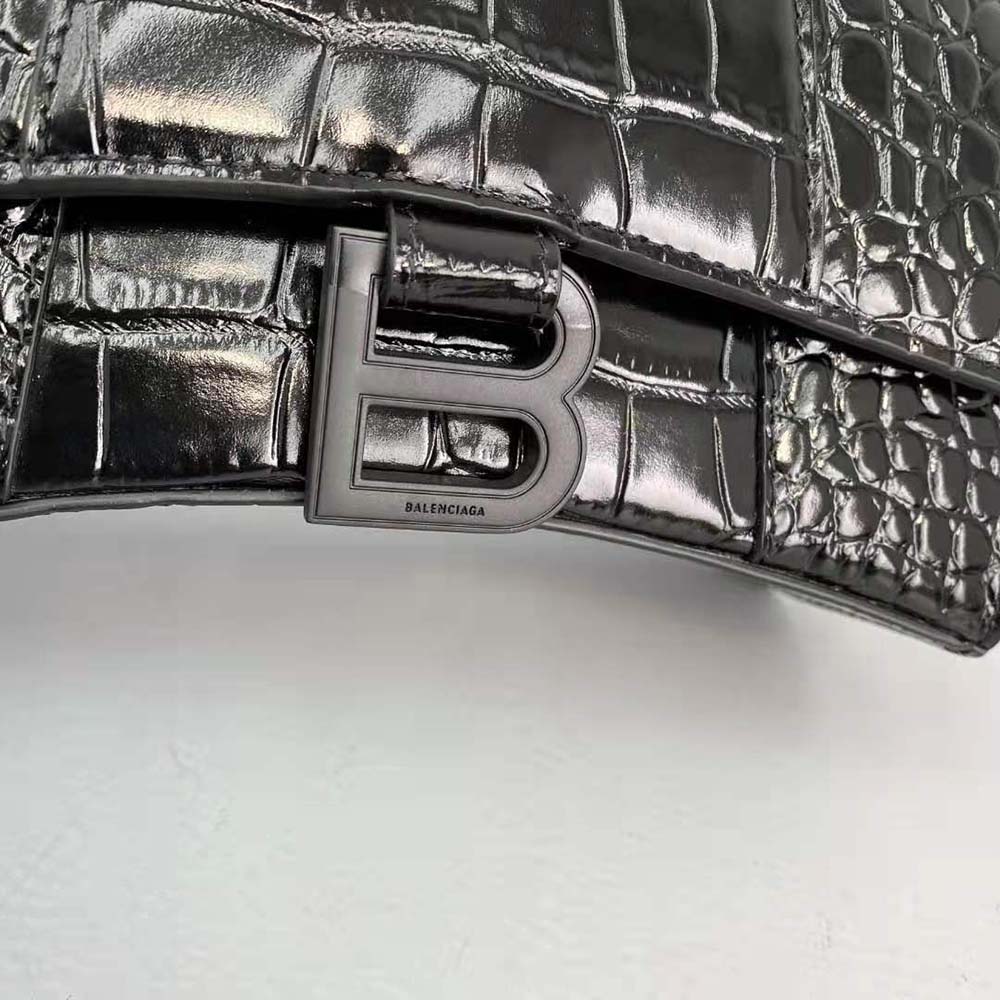 TÚI Balenciaga Hourglass Small Top Handle Bag-Black