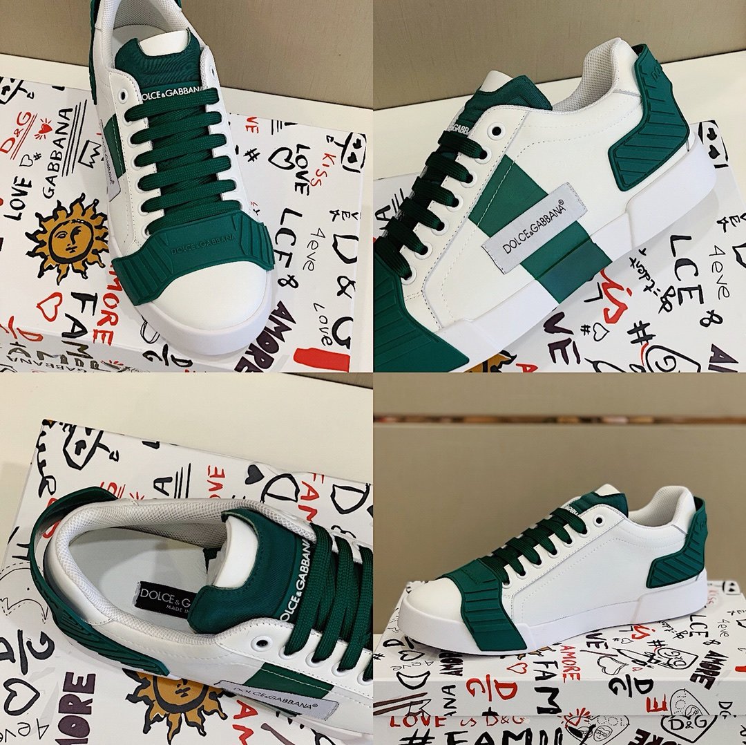 GIÀY DOLCE & GABBANA GREEN WHITE SNEAKERS