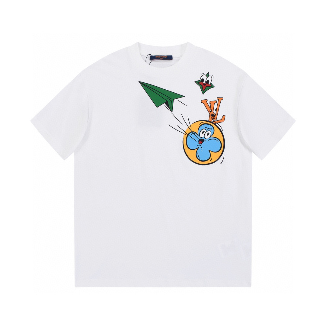 ÁO LOUIS VUITTON print cotton jersey T-shirt