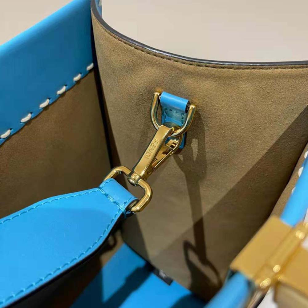 TÚI Fendi Sunshine Medium Leather Shopper-Blue